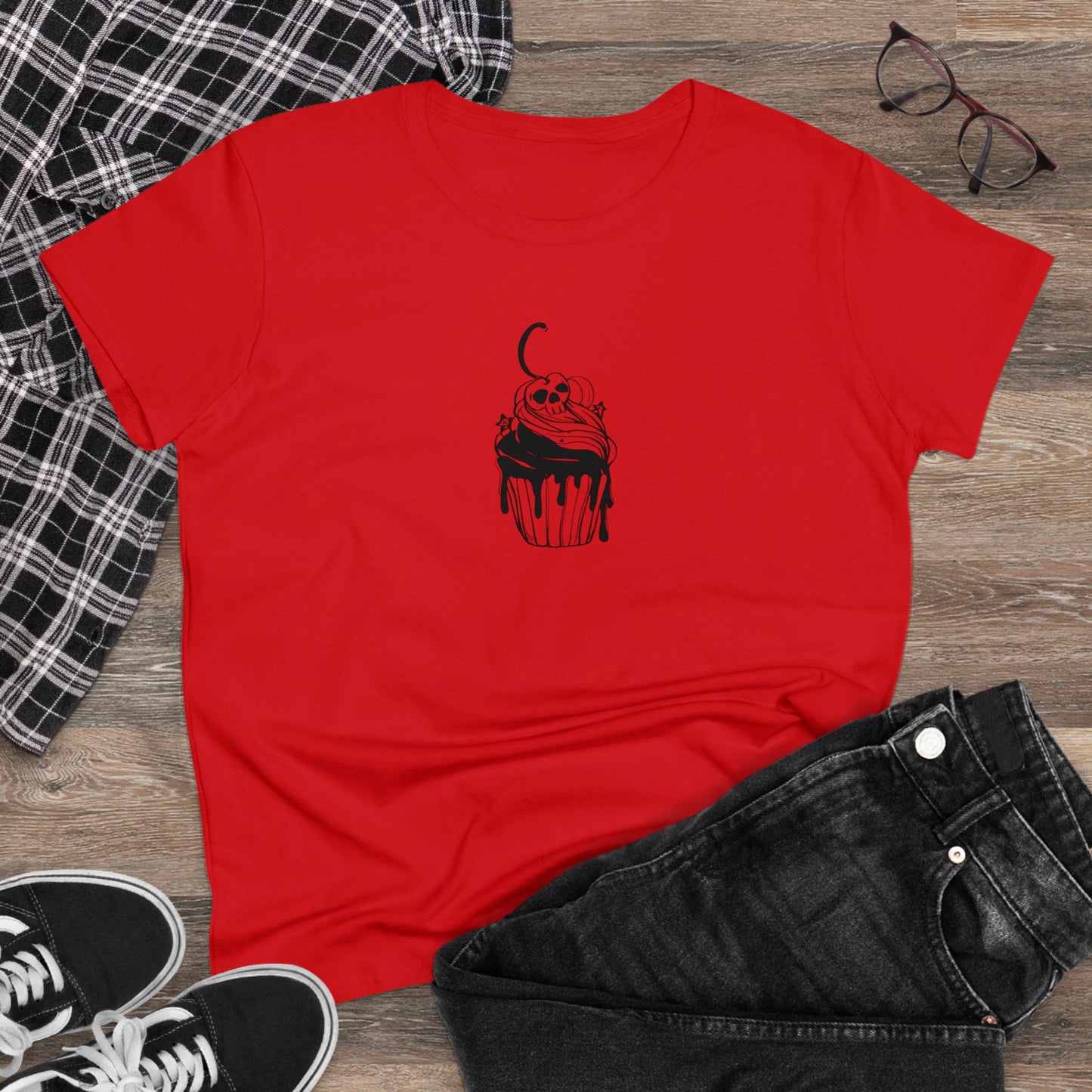 Spooky Cupcake, Halloween Cupcake Designs, Halloween Graphic Shirts, Spooky Halloween Shirts, Cute Halloween Graphic Tees - SaviTraviDesigns