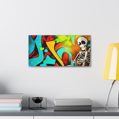 Halloween art, Skeleton canvas prints, Graffiti Halloween, Scary Halloween decor, Halloween home decor, Halloween wall, Gothic wall decor, Canvas Gallery Wraps - SaviTraviDesigns