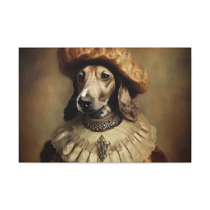 Fancy Dog, Canvas Dog Art, Dog Wall Art, Canine Canvas Art, Canvas Gallery Wraps 30" x 20" Premium Gallery Wraps (1.25″)