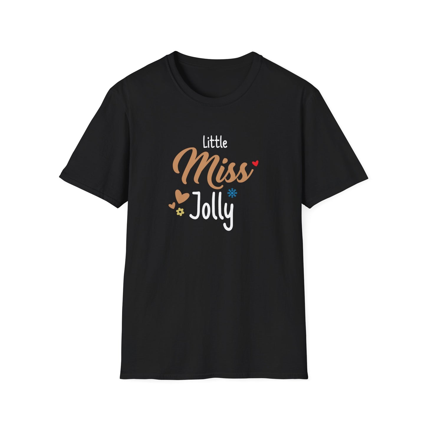 Little Miss Jolly Holiday Graphic Tee Black