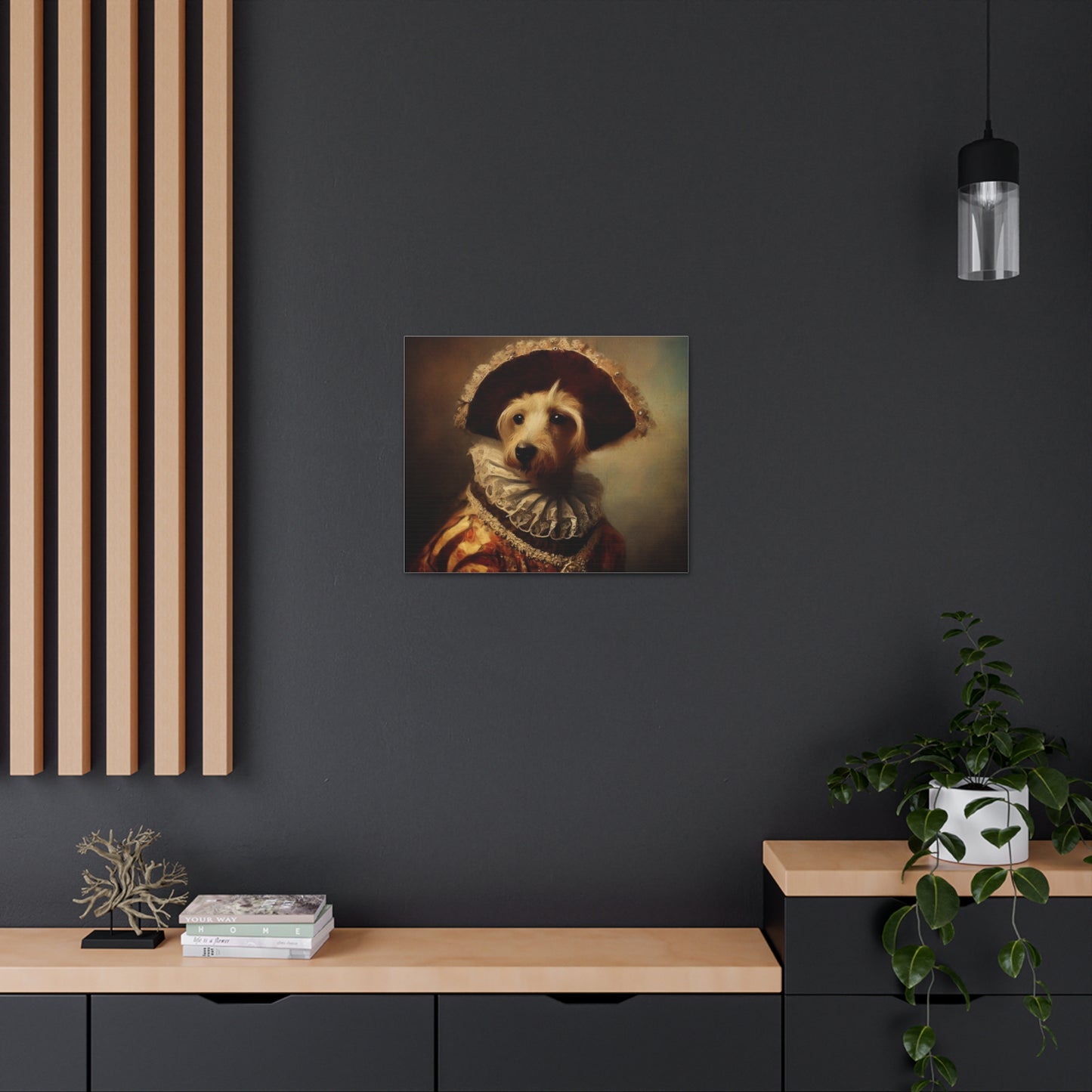 Fancy Dog, Canvas Dog Art, Dog Wall Art, Canine Canvas Art,Canvas Gallery Wraps, Pet Art, King Dog - SaviTraviDesigns