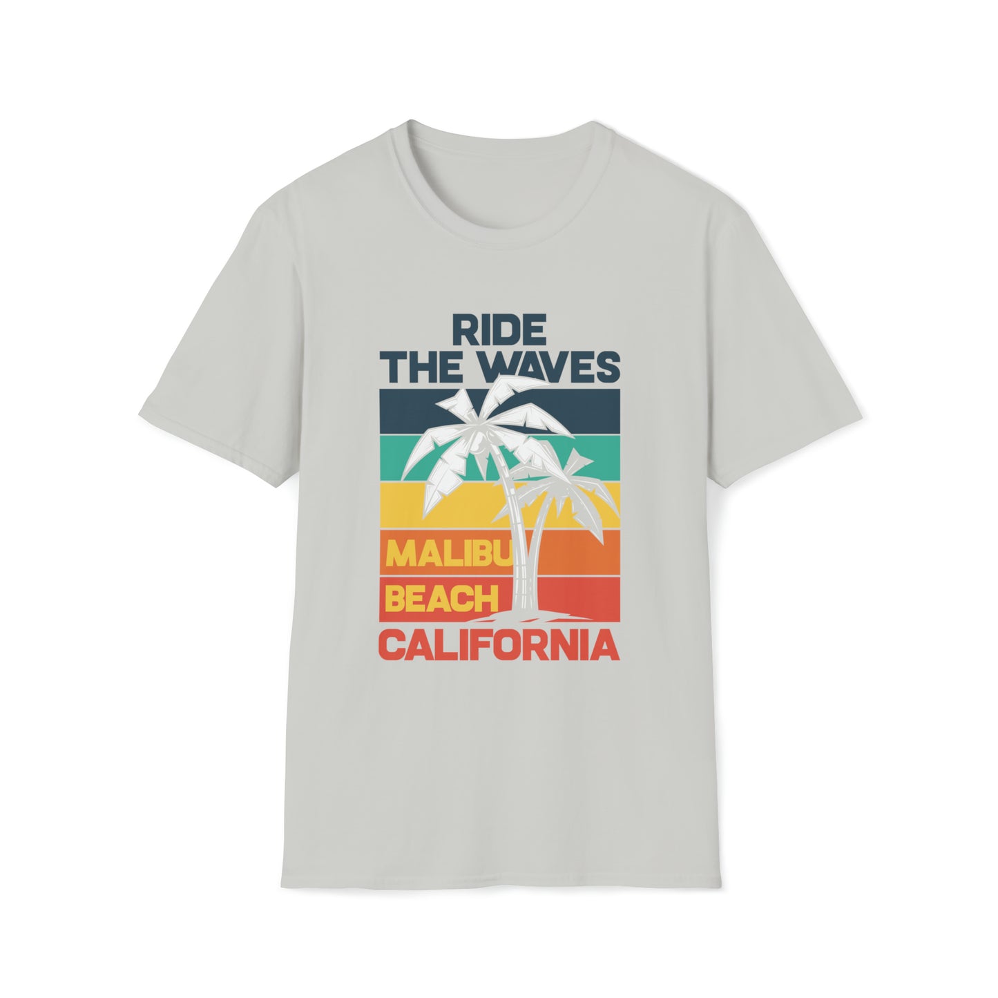 Ride The Waves Malibu Beach |Beach Life Clothing | Ocean Vibes Apparel Ice Grey