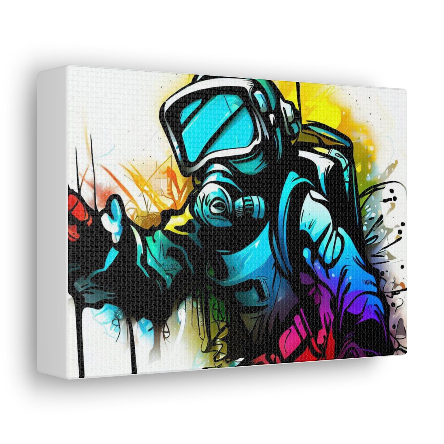 Graffiti Mask, Graffiti Artist, Graffiti-inspired home decor, Modern street art prints, Graffiti wall art, Street art canvas art, Graffiti artist prints 7" x 5" Premium Gallery Wraps (1.25″)