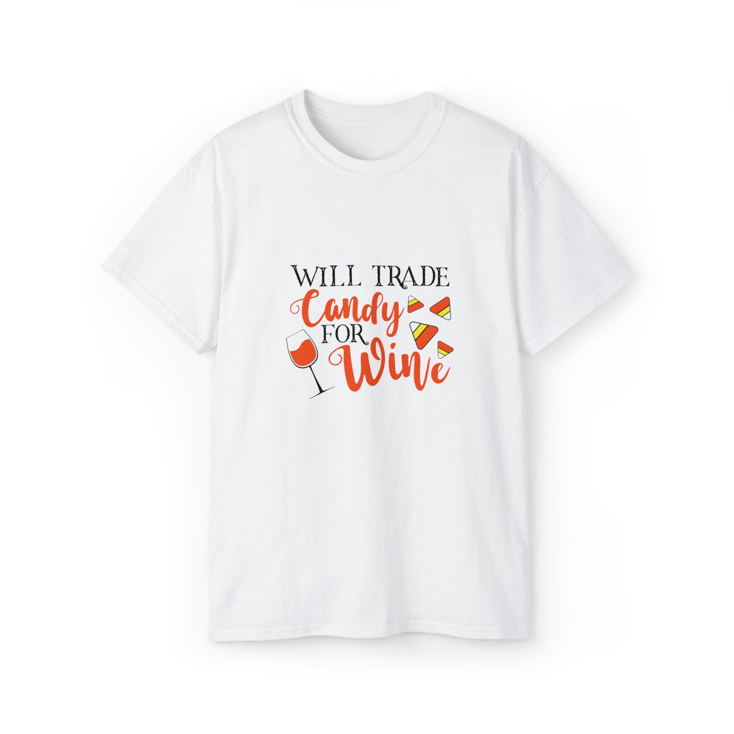 Will Trade Candy For Wine, Halloween Graphic Shirts, Spooky Halloween Shirts, Scary Halloween Shirt Designs, Cute Halloween Graphic Tees, Funny Halloween Shirt Ideas - SaviTraviDesigns