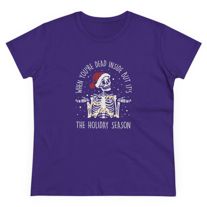 When You Are Dead Inside, Its Holiday Season, Christmas Graphic Shirts, Festive Holiday T-Shirts, Ugly Christmas Sweater Tees, Funny Christmas Shirt Designs, Cute Xmas Graphic Tees Purple