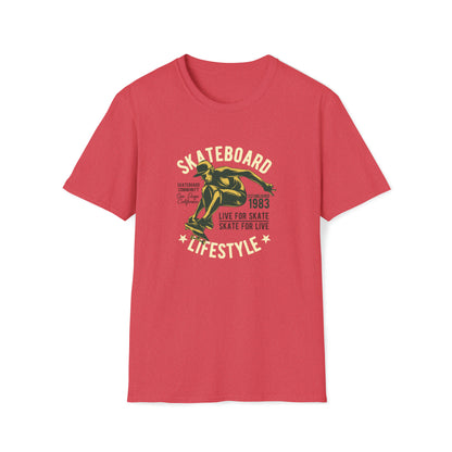 Skateboard Lifestyle |Beach Lifestyle Shirts | Summer Vibe Apparel Heather Red