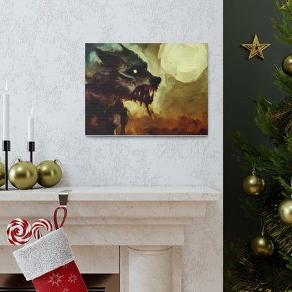 Halloween art, Werewolf canvas prints, Scary Halloween decor, Halloween home decor, Halloween wall, Gothic wall decor, Canvas Gallery Wraps - SaviTraviDesigns