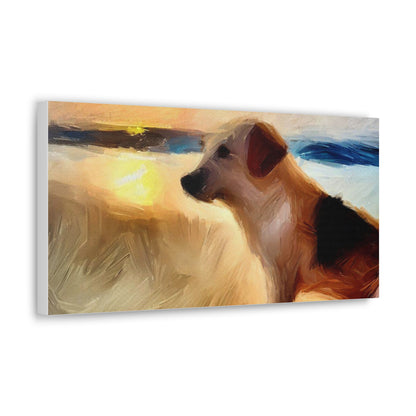 Dog wall art, beach wall art, ocean art, Canvas Gallery Wraps, Pet Beach - SaviTraviDesigns