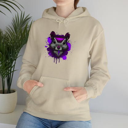 Graffiti hoodie, Graffiti Sweatshirt, Squirrel sweatshirt, Urban Art Hooded Sweatshirt, purple - SaviTraviDesigns