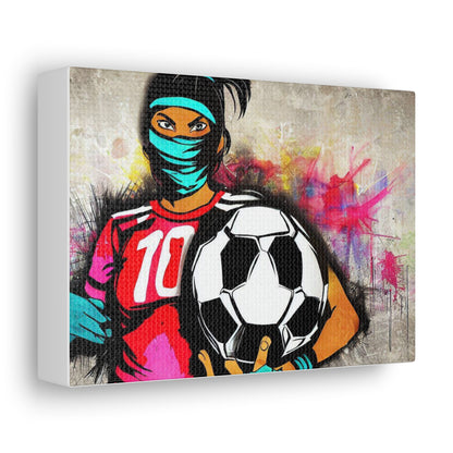 Soccer Player, Futbol Player, Graffiti art prints, Street art canvas, Urban art decor, Graffiti-style wall art, Graffiti canvas prints, Street art posters - SaviTraviDesigns