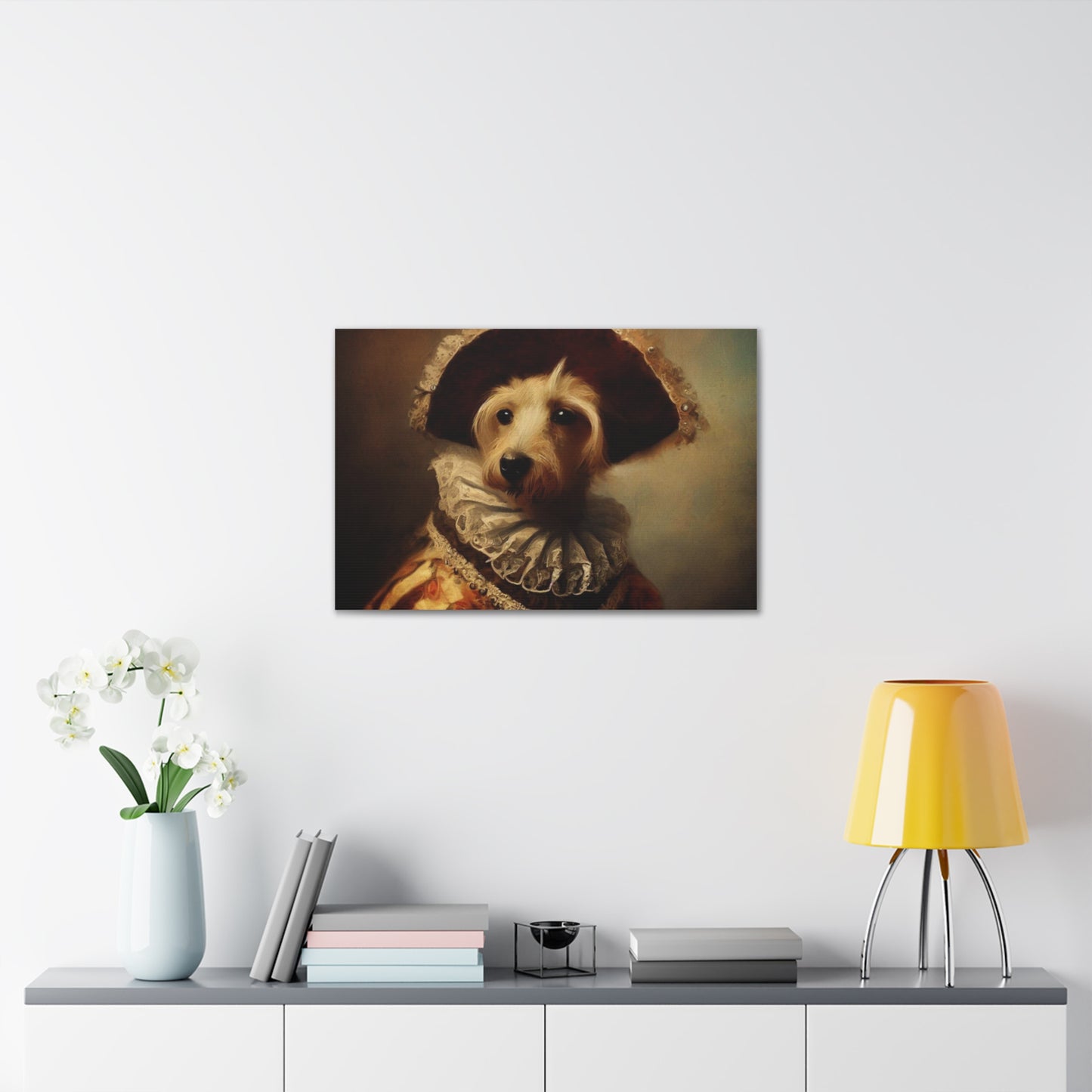 Fancy Dog, Canvas Dog Art, Dog Wall Art, Canine Canvas Art,Canvas Gallery Wraps, Pet Art, King Dog - SaviTraviDesigns