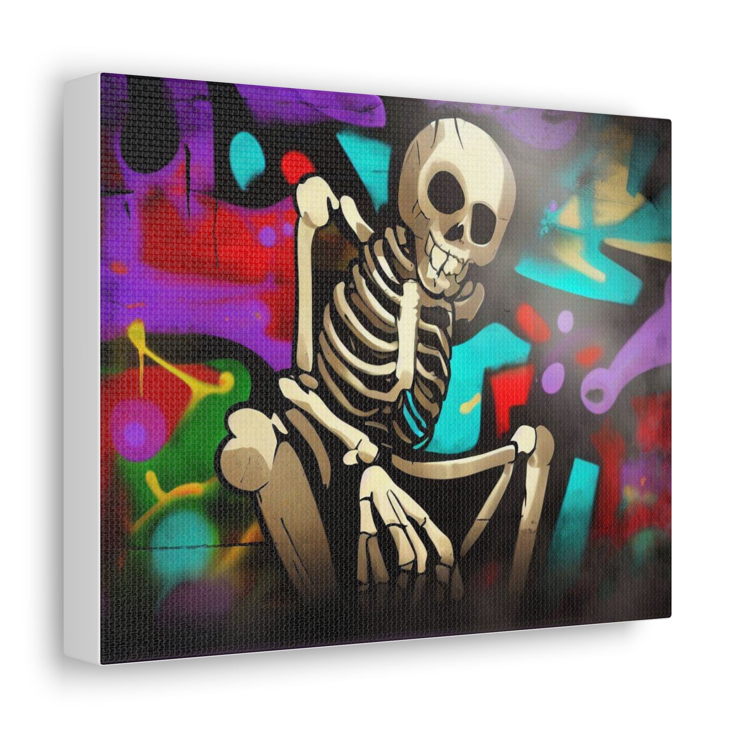 Halloween art, Skeleton canvas prints, Scary Halloween decor, Halloween home decor, Halloween wall, Gothic wall decor, Canvas Gallery Wraps - SaviTraviDesigns