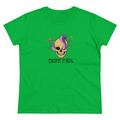 Creepin' it Real, Halloween Graphic Shirts, Spooky Halloween Shirts, Scary Halloween Shirt Designs, Cute Halloween Graphic Tees, Funny Halloween Shirt Ideas Irish Green