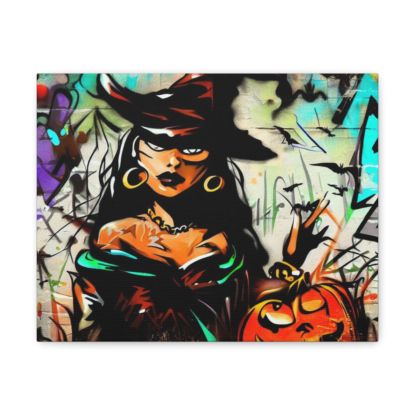 Halloween art, Witch canvas prints, Scary Halloween decor, Halloween home decor, Halloween wall, Gothic wall decor, Canvas Gallery Wraps 14″ x 11″ Premium Gallery Wraps (1.25″)