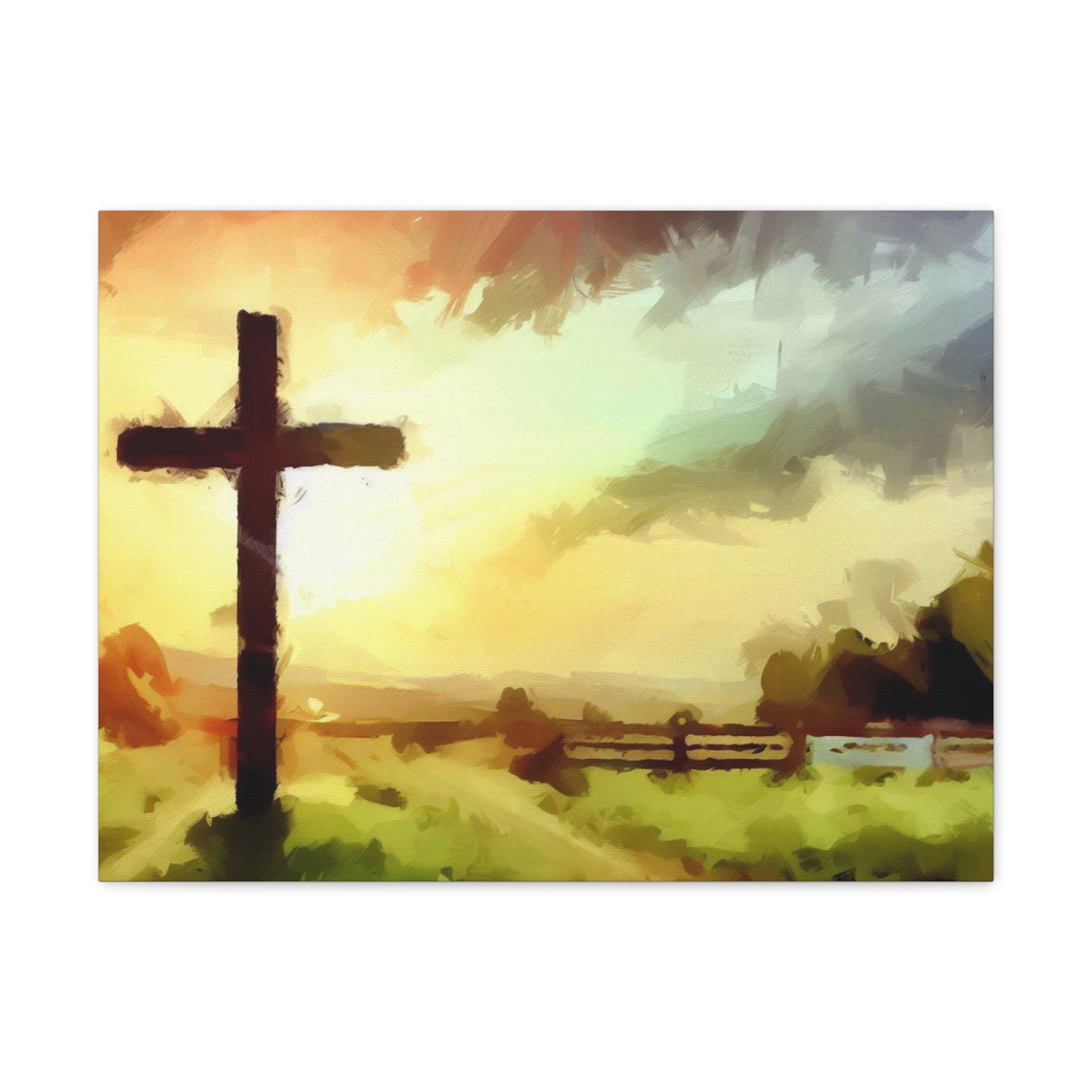 Christian wall art, Cross wall art, Farm art, Canvas Gallery Wraps - SaviTraviDesigns