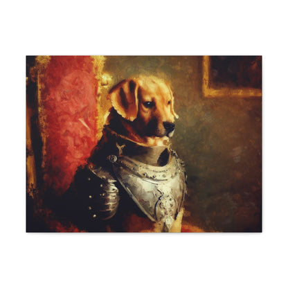 Fancy Dog, Canvas Dog Art, Dog Wall Art, Canine Canvas Art,Canvas Gallery Wraps, Pet Art, King Dog 24″ x 18″ Premium Gallery Wraps (1.25″)