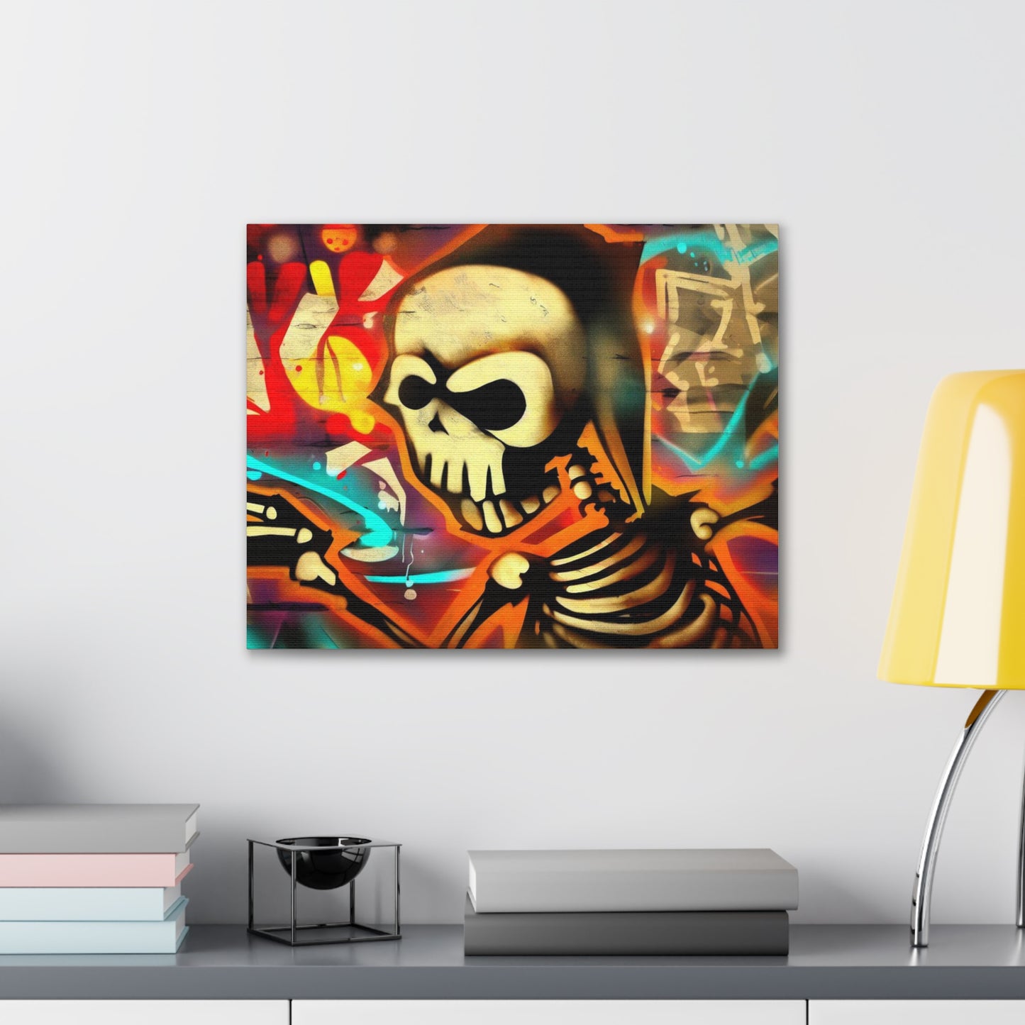 Halloween art, Skeleton canvas prints, Scary Halloween decor, Halloween home decor, Halloween wall, Gothic wall decor, Canvas Gallery Wraps - SaviTraviDesigns