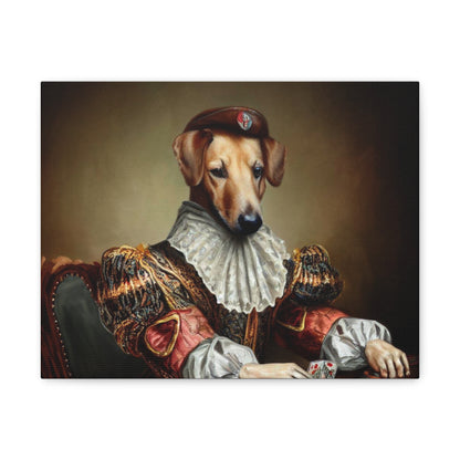 Fancy Dog, Canvas Dog Art, Dog Wall Art, Canine Canvas Art, Canvas Gallery Wraps 14″ x 11″ Premium Gallery Wraps (1.25″)