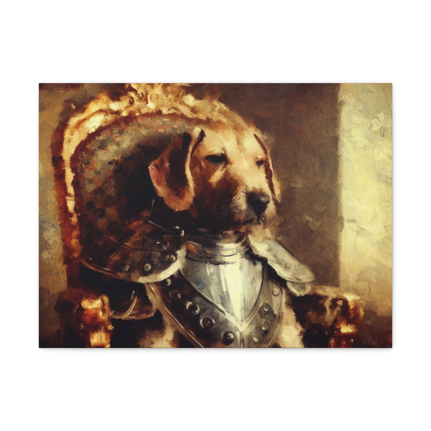 Fancy Dog, Canvas Dog Art, Dog Wall Art, Canine Canvas Art,Canvas Gallery Wraps 24″ x 18″ Premium Gallery Wraps (1.25″)