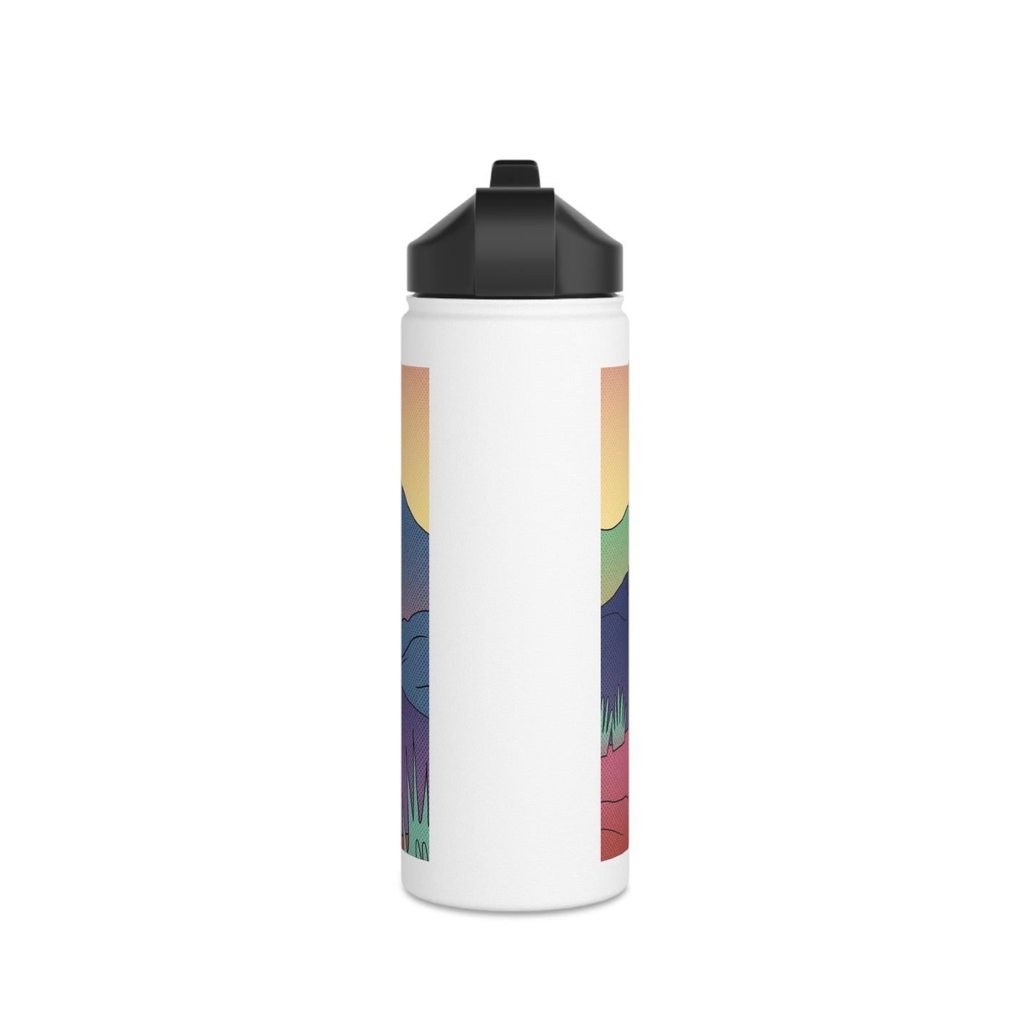 Print water bottle, Stainless Steel Water Bottle, Standard Lid - SaviTraviDesigns