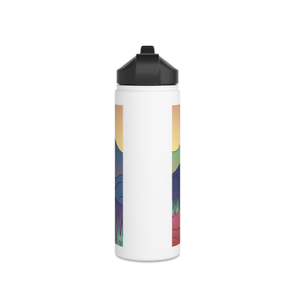 Print water bottle, Stainless Steel Water Bottle, Standard Lid - SaviTraviDesigns