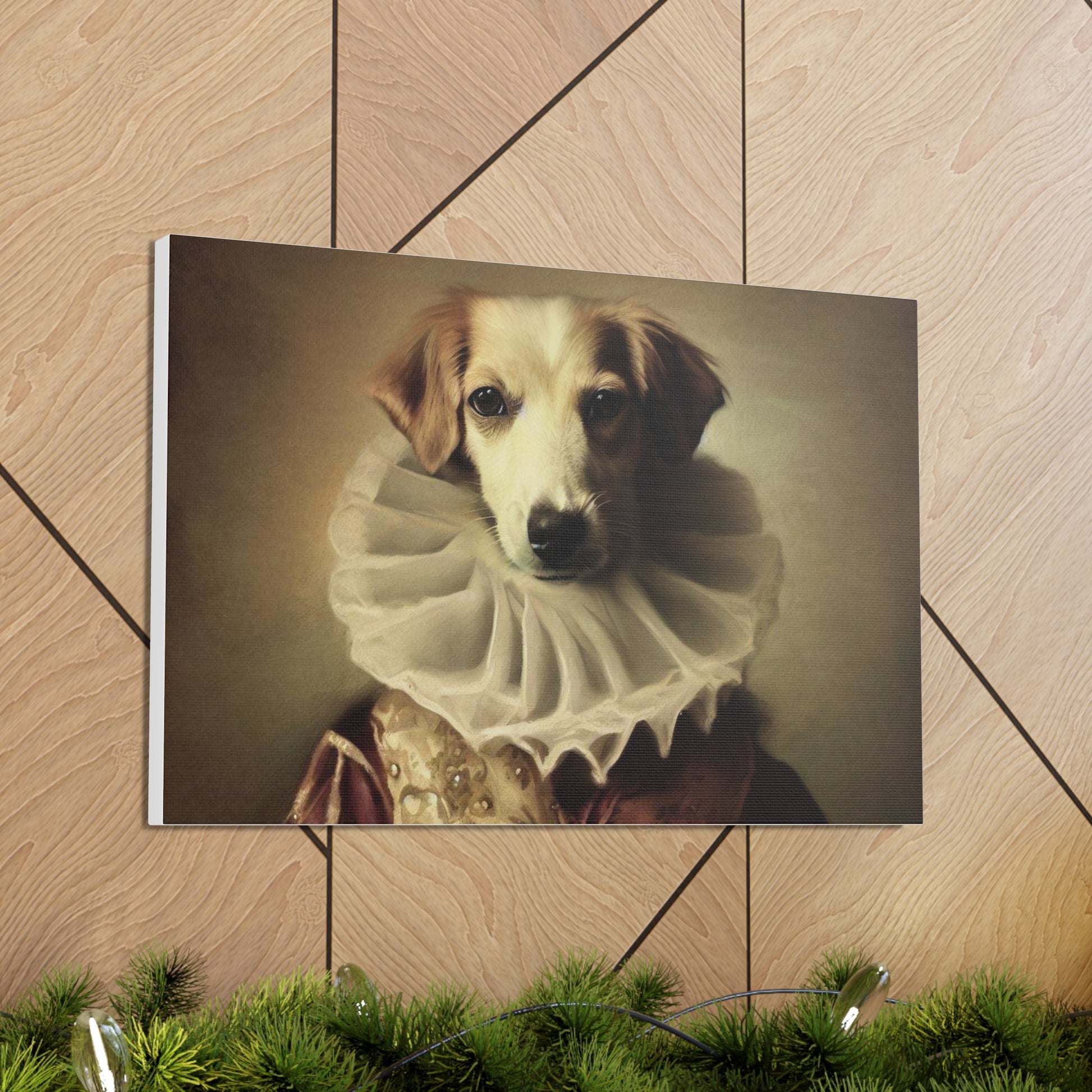 Fancy Dog, Canvas Dog Art, Dog Wall Art, Canine Canvas Art, Canvas Gallery Wraps