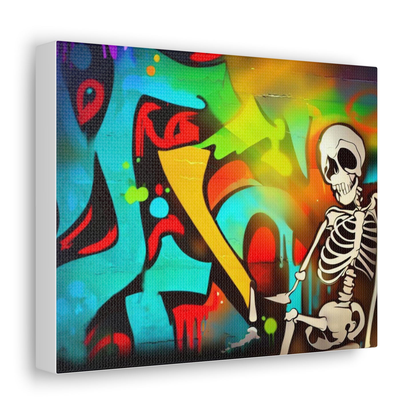 Halloween art, Skeleton canvas prints, Graffiti Halloween, Scary Halloween decor, Halloween home decor, Halloween wall, Gothic wall decor, Canvas Gallery Wraps - SaviTraviDesigns