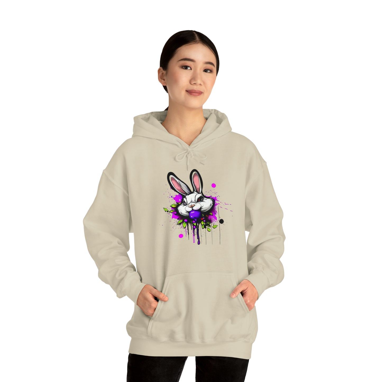 Bunny Hoodie, Graffiti Hoodie, Graffiti Sweatshirt, Bunny Urban art, Hooded Sweatshirt