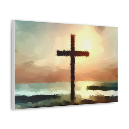 Christian wall art, Cross wall art, beach art, ocean art, Canvas Gallery Wraps - SaviTraviDesigns