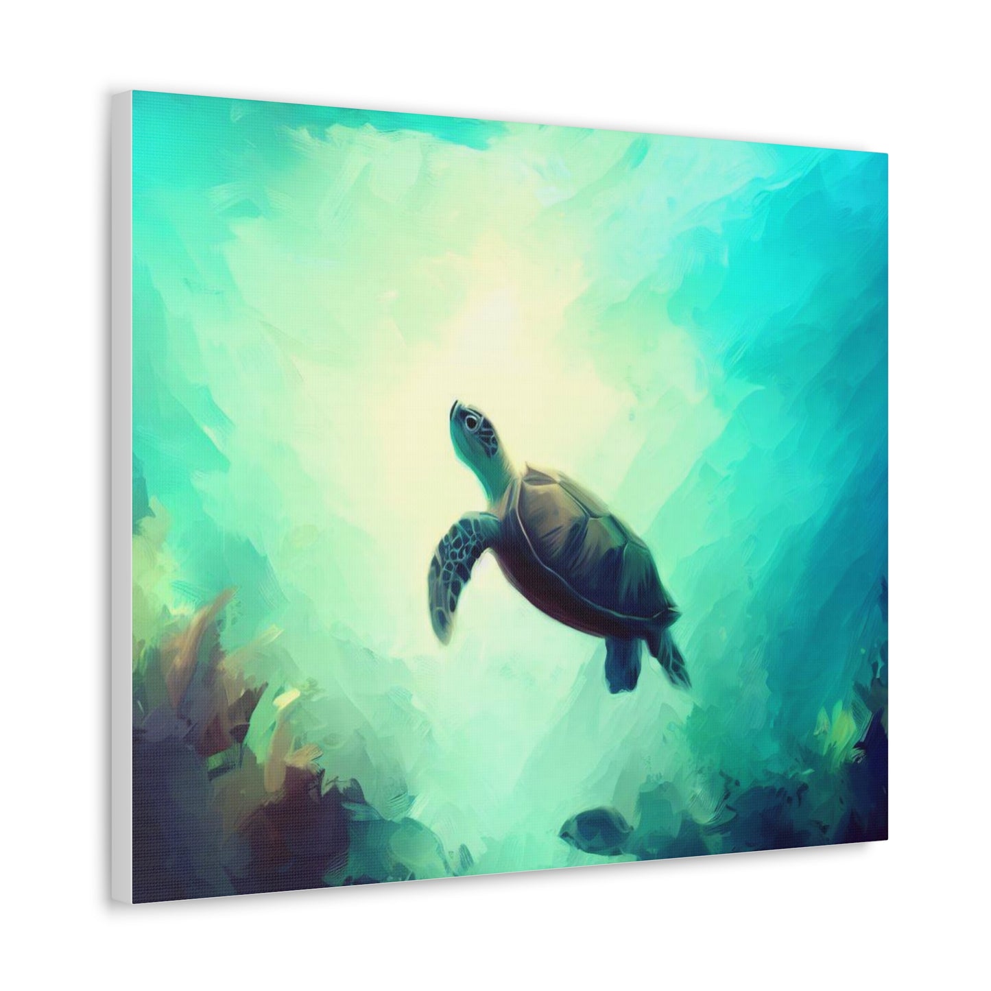 Sea Turtle wall art, ocean art, Canvas Gallery Wraps, Ocean Animal, Turtle