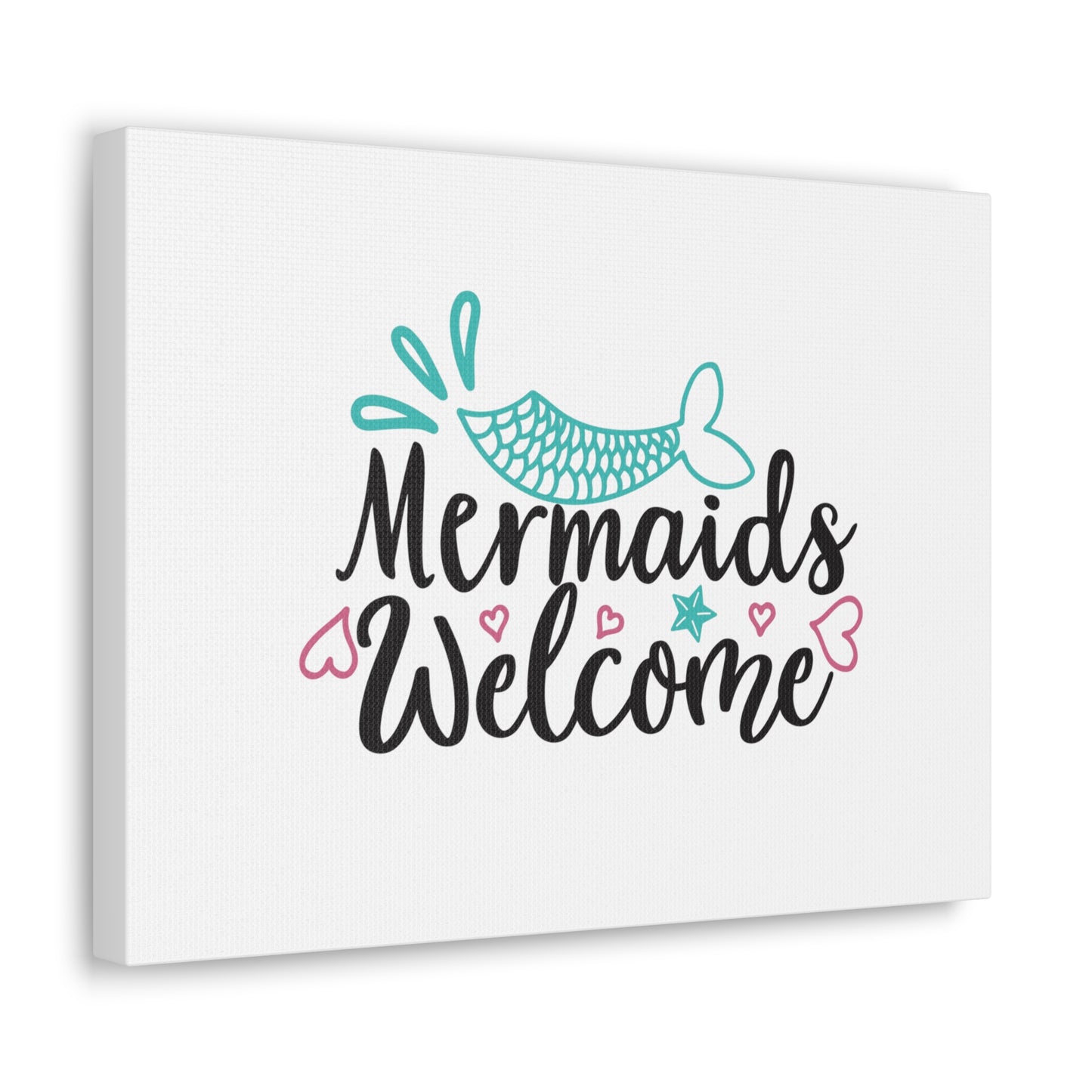 Mermaids Welcome, Mermaid Wall Art, Coastal Mermaid Decor, Beach House Mermaid Signs, Nautical Mermaid Decor, Mermaid Nursery Wall Decor - SaviTraviDesigns