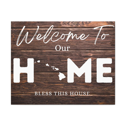 Rustic Welcome to Our Home Sign, Our first home Sign, New Home Sign, Housewarming Gift, Personalized Home, Wood Signs, Wall Decor, Hawaii - SaviTraviDesigns