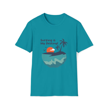 Surfing is My Destiny |Beach Lifestyle Shirts | Summer Vibe Apparel Tropical Blue