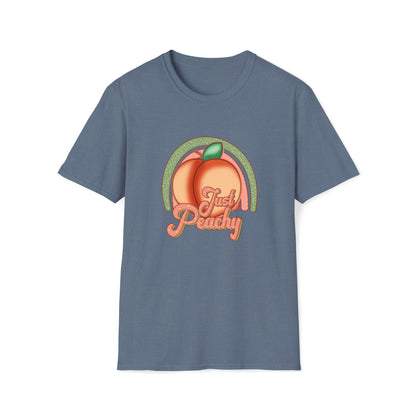 Just Peachy |Beach Lifestyle Shirts | Summer Vibe Apparel Heather Indigo