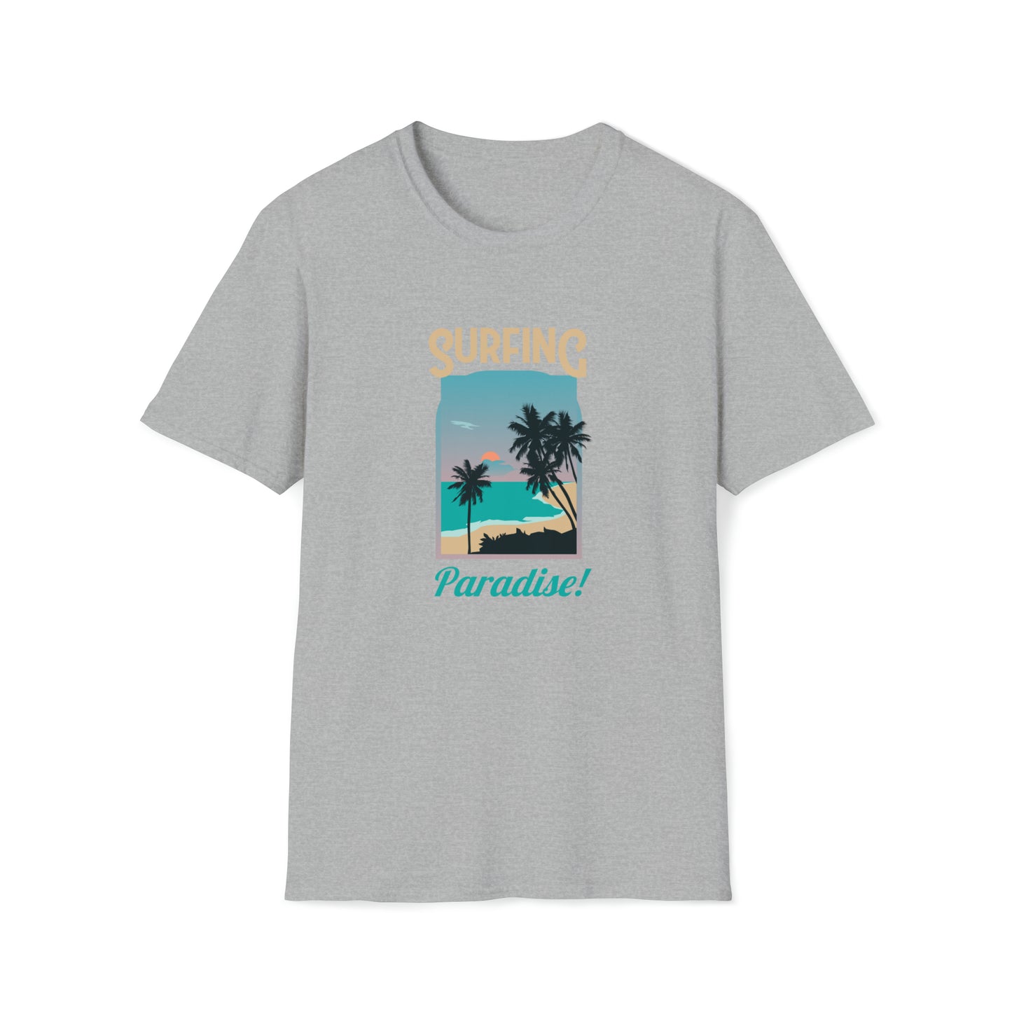 Surfing Paradise |Beach Lifestyle Shirts | Summer Vibe Apparel Sport Grey