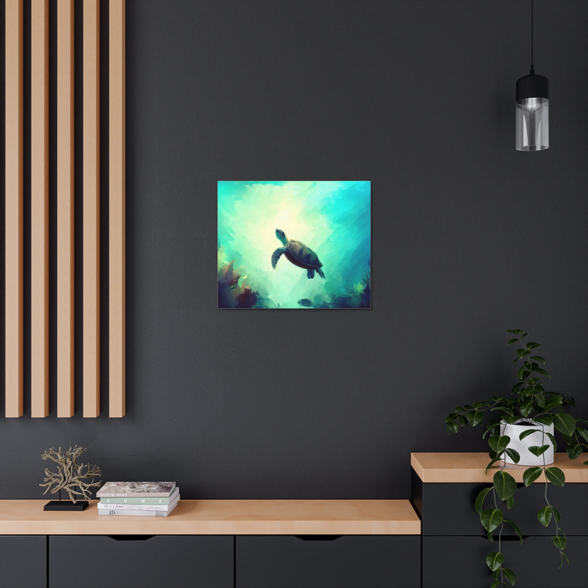 Sea Turtle wall art, ocean art, Canvas Gallery Wraps, Ocean Animal, Turtle