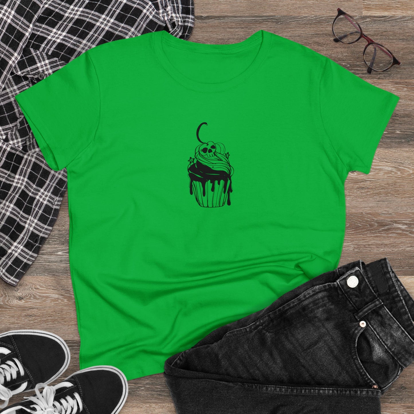 Spooky Cupcake, Halloween Cupcake Designs, Halloween Graphic Shirts, Spooky Halloween Shirts, Cute Halloween Graphic Tees - SaviTraviDesigns