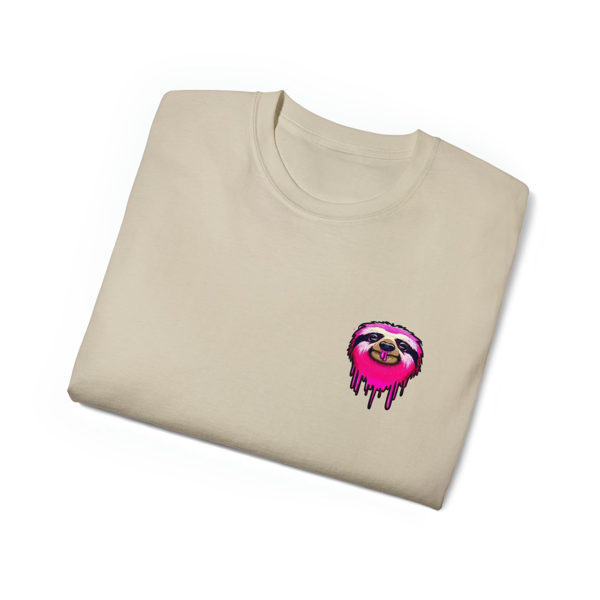 Graffiti Tshirt, Sloth Tshirt, Graphic T-Shirt, Unisex Ultra Cotton Tee, Pink Sloth