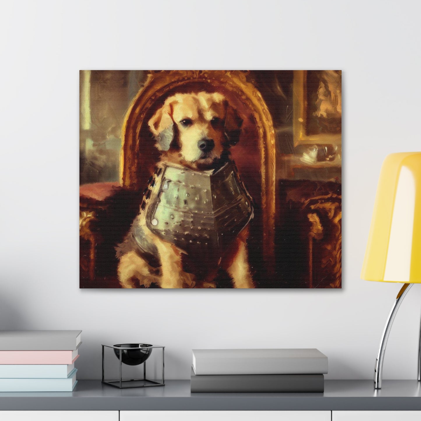 Fancy Dog, Canvas Dog Art, Dog Wall Art, Canine Canvas Art,Canvas Gallery Wraps, Pet Art, King Dog - SaviTraviDesigns