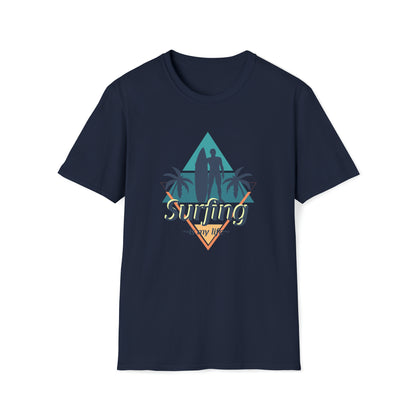 Surfing Is My Life |Beach Lifestyle Shirts | Summer Vibe Apparel Navy