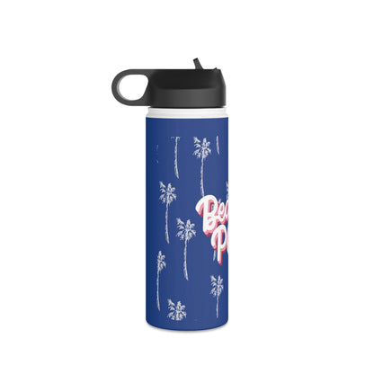 Beach Please water bottle, design water bottle, Stainless Steel Water Bottle, Standard Lid - SaviTraviDesigns