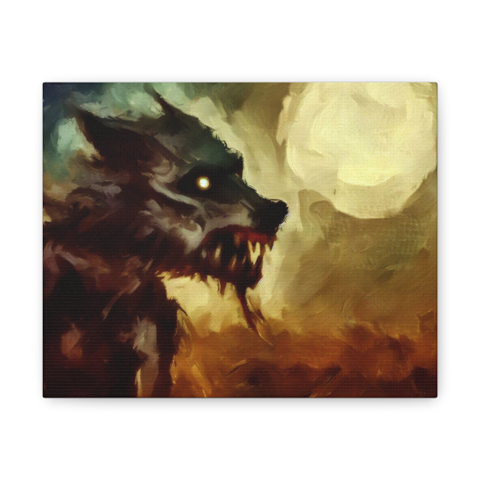 Halloween art, Werewolf canvas prints, Scary Halloween decor, Halloween home decor, Halloween wall, Gothic wall decor, Canvas Gallery Wraps - SaviTraviDesigns