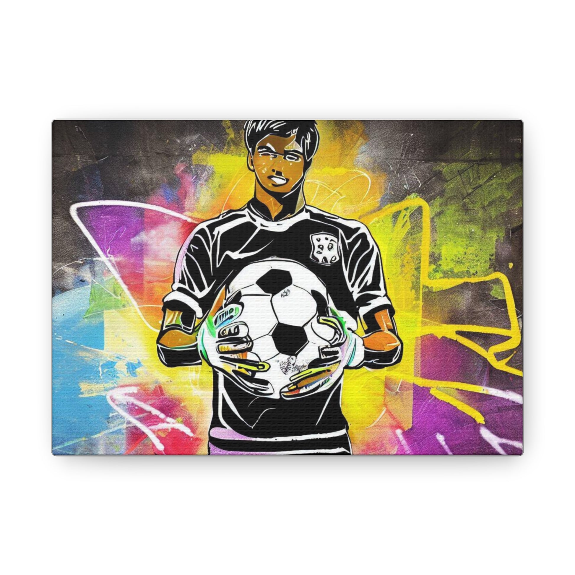 Soccer Player, Graffiti art prints, Street art canvas, Urban art decor, Graffiti-style wall art, Graffiti canvas prints, Street art posters - SaviTraviDesigns