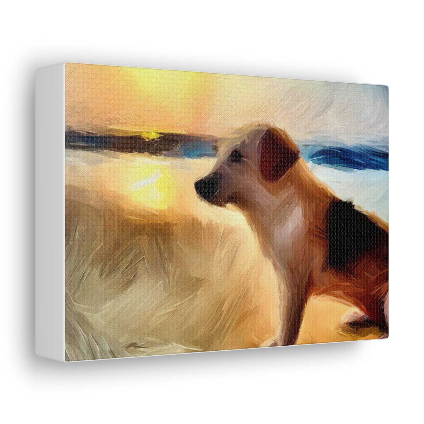 Dog wall art, beach wall art, ocean art, Canvas Gallery Wraps, Pet Beach - SaviTraviDesigns