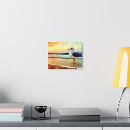 Seagull Beach, Beach wall art, Ocean wall art, Canvas Gallery Wraps