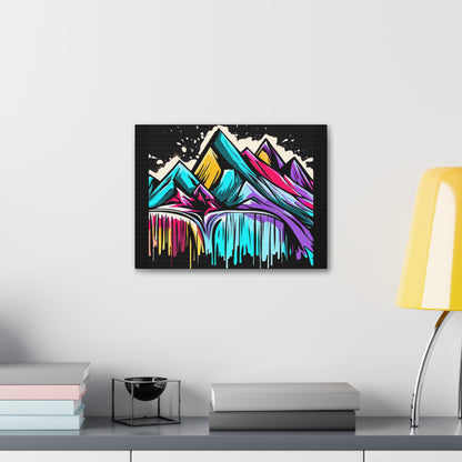 Graffiti Spray Can Mountain Painting