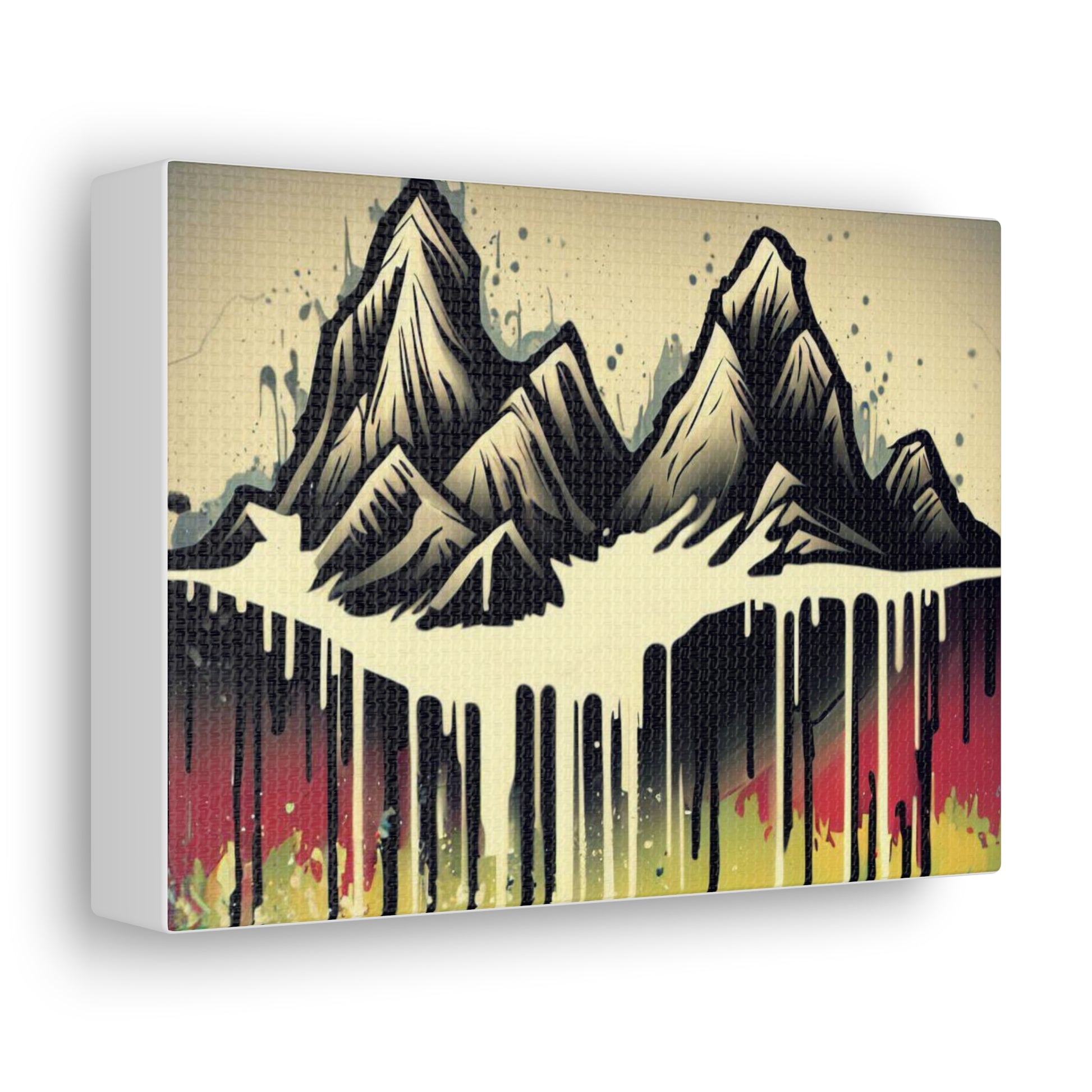 Mountain Waterfall, Graffiti-inspired home decor, Modern street art prints, Graffiti wall art, Street art canvas art, Graffiti artist prints - SaviTraviDesigns