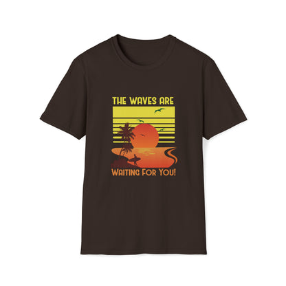 The Waves Are Waiting |Beach Lifestyle Shirts | Summer Vibe Apparel Dark Chocolate