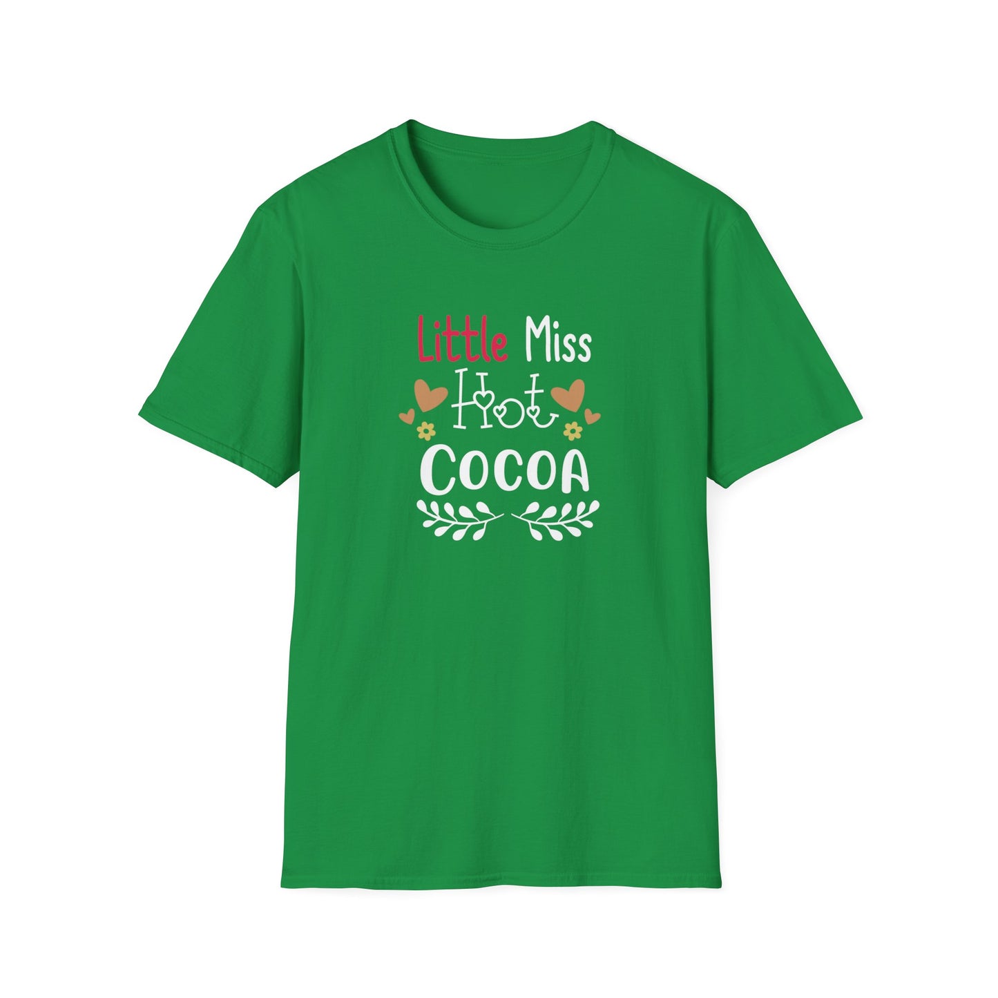 Little Miss Hot Cocoa Novelty Graphic Shirt Irish Green