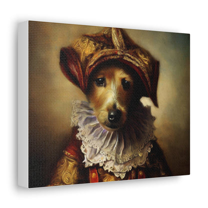 Fancy Dog, Canvas Dog Art, Dog Wall Art, Canine Canvas Art,Canvas Gallery Wraps